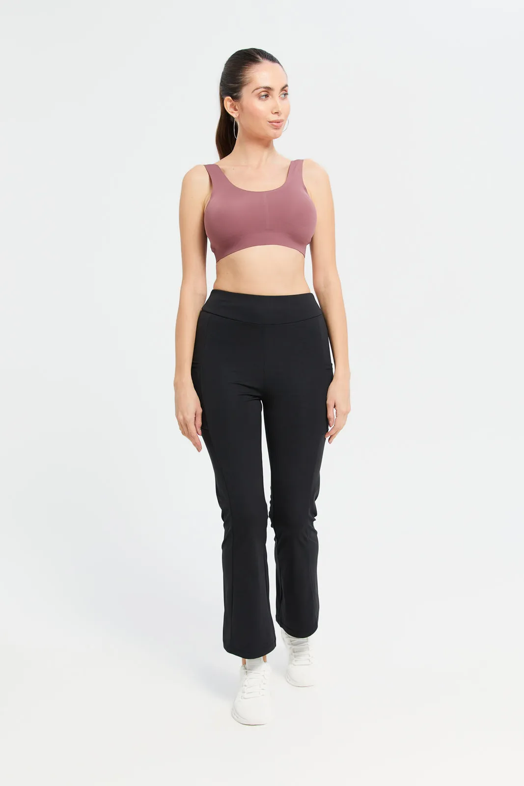 Women Black Straight Leg Performance Pants sold by Redtag product image thumbnail 2