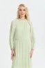 Women Mint Pleated Maxi Dress sold by Redtag