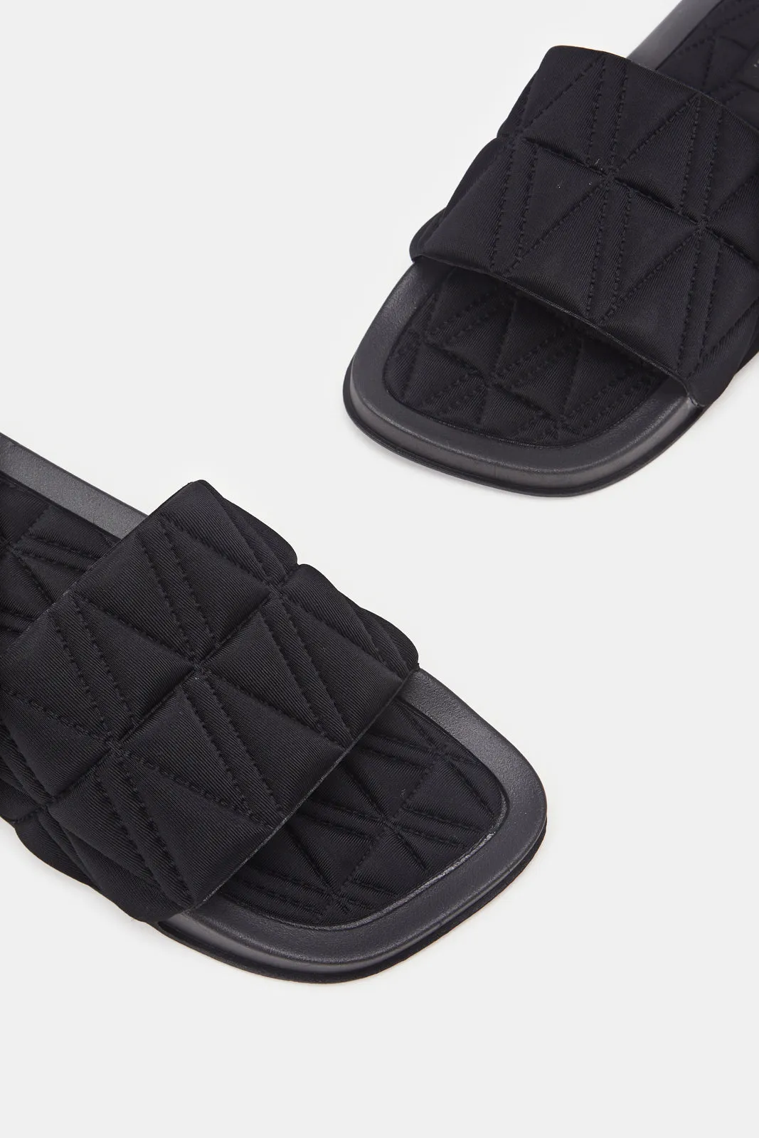 Women Black Sqaure Toe Slide sold by Redtag product image thumbnail 4