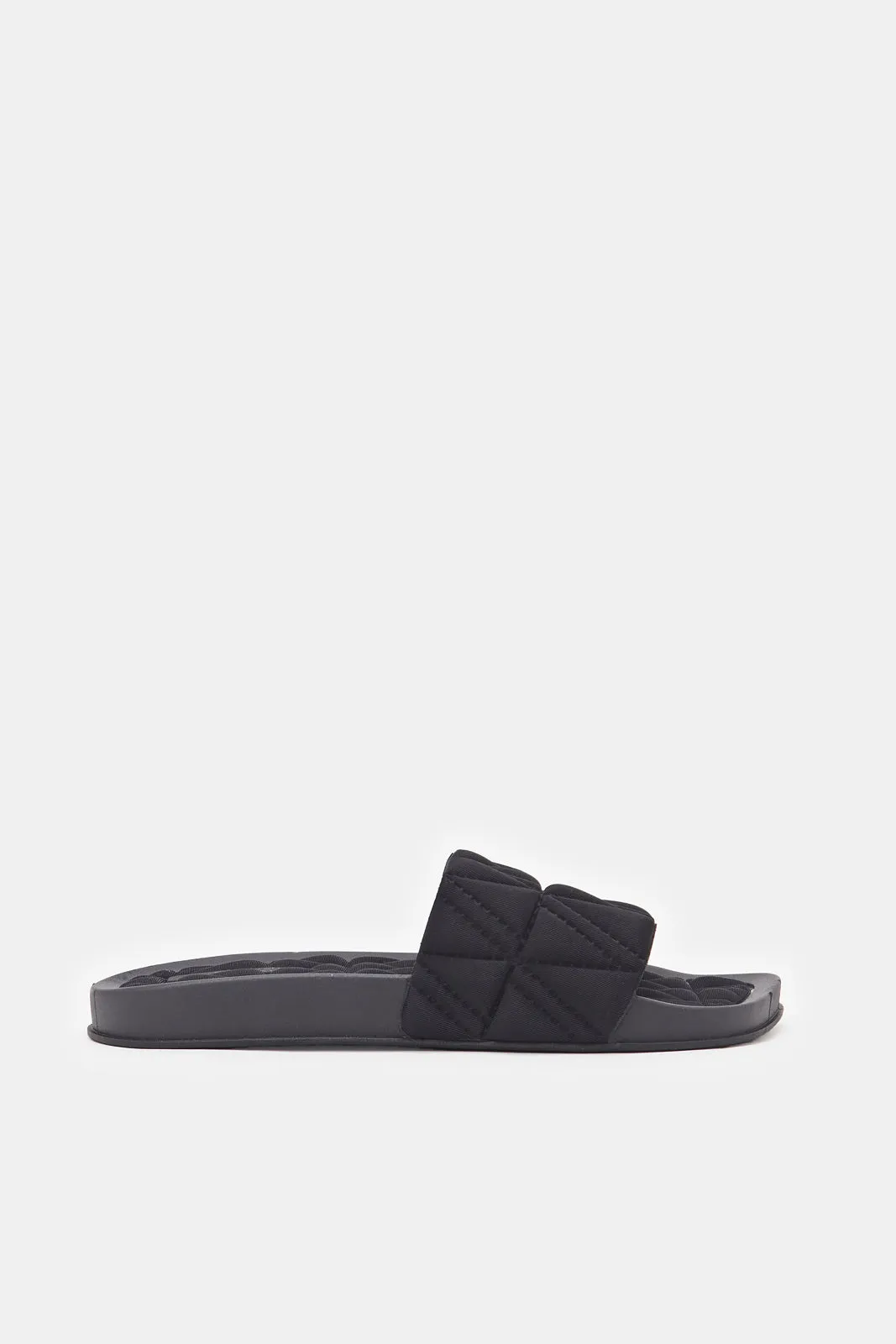 Women Black Sqaure Toe Slide sold by Redtag