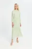 Women Mint Pleated Maxi Dress sold by Redtag