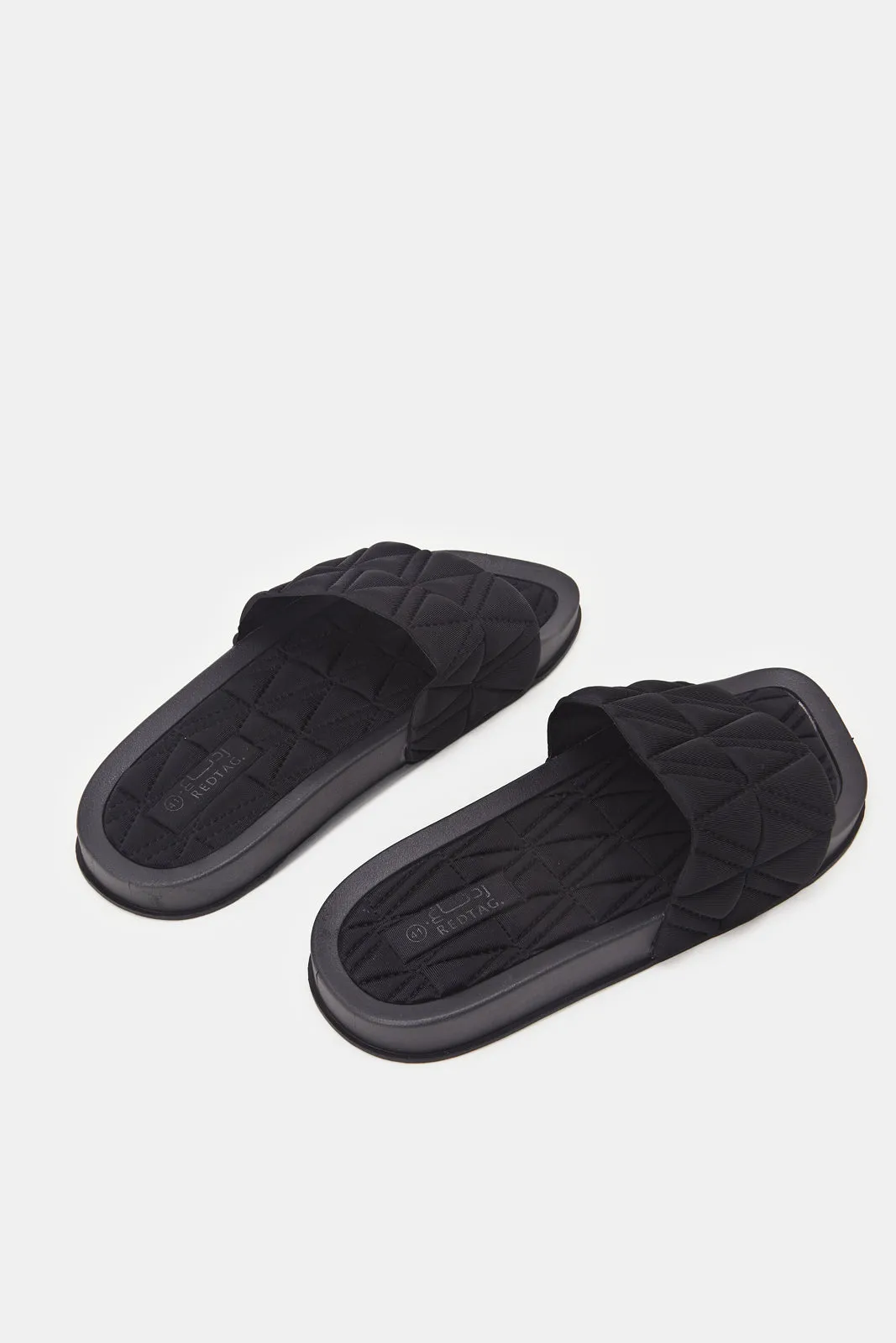 Women Black Sqaure Toe Slide sold by Redtag product image thumbnail 3
