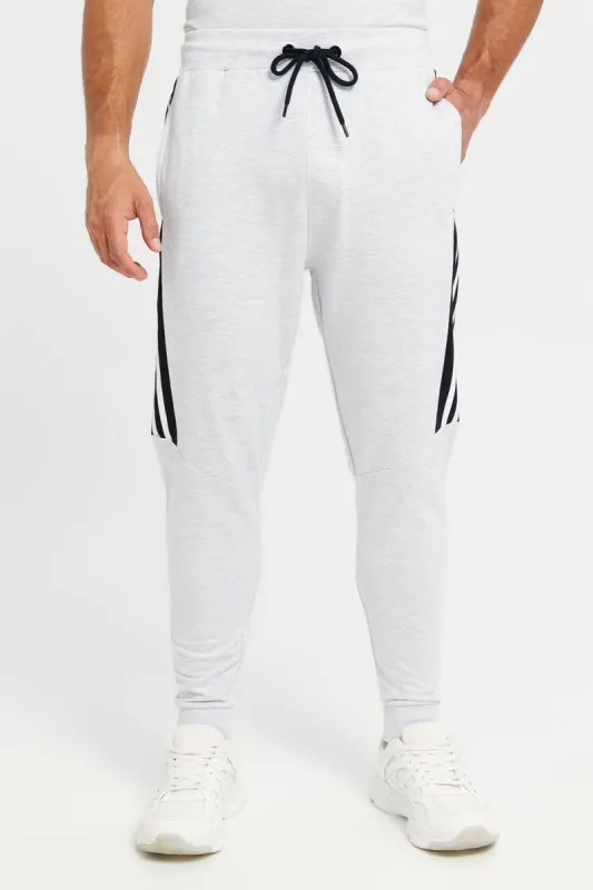 Men Grey Printed Active Pants sold by Redtag