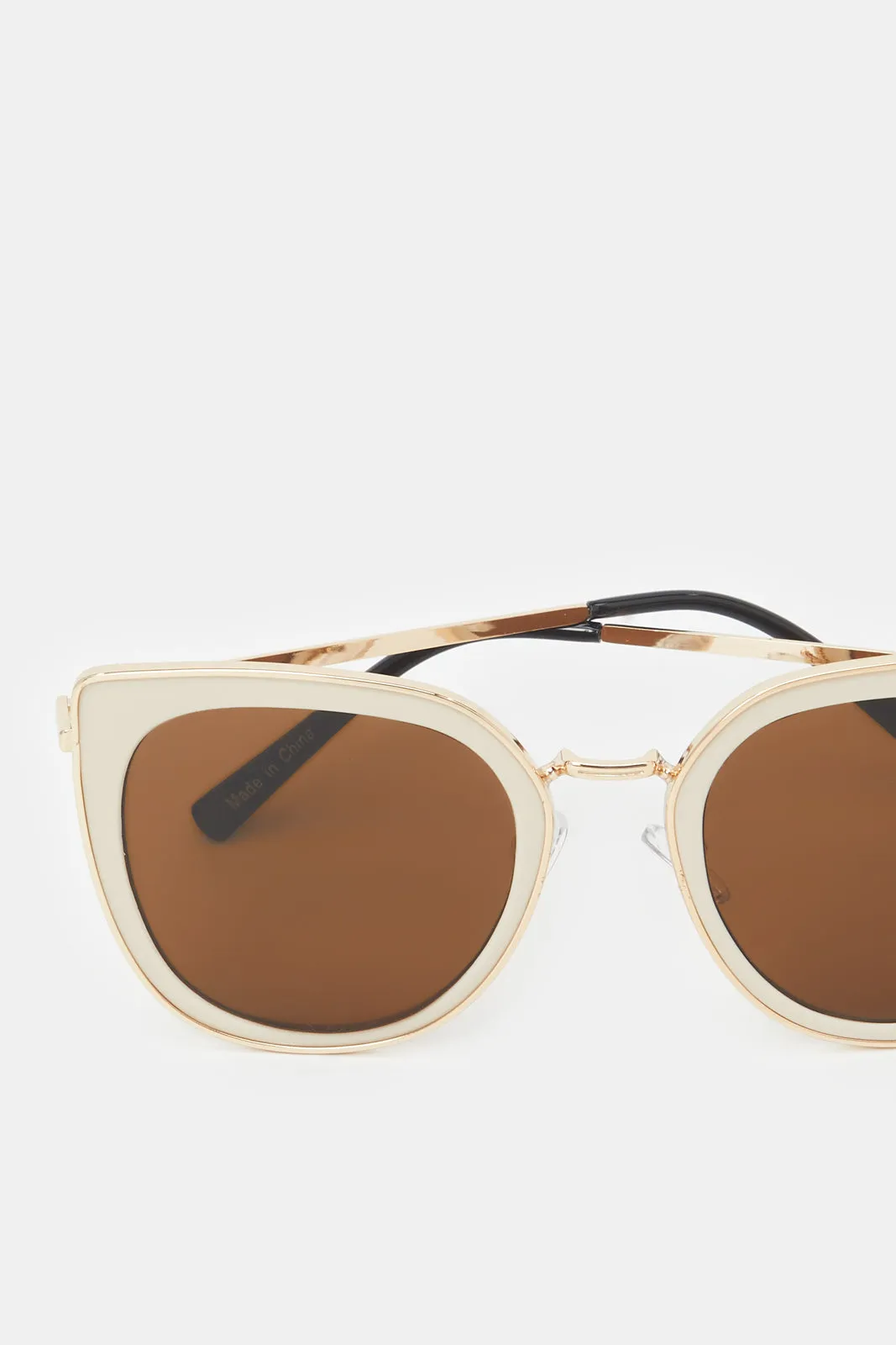 Women Cream Cat Eye Shape Sunglasses sold by Redtag product image thumbnail 4