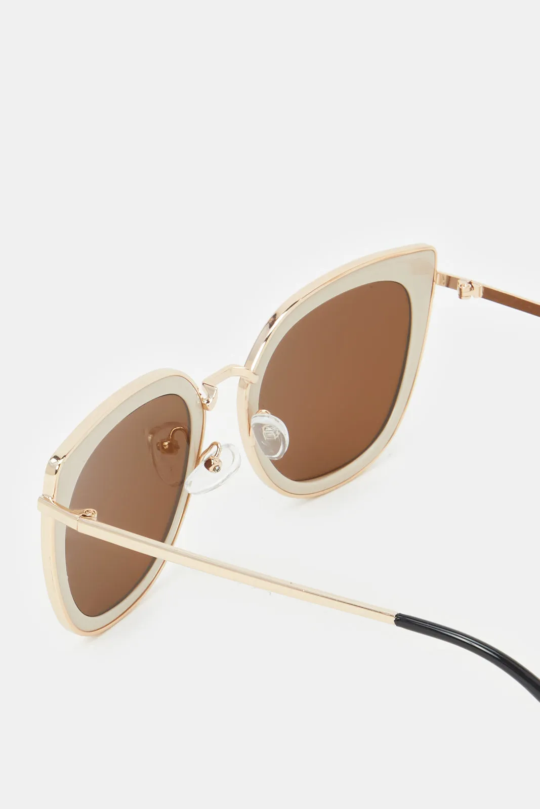 Women Cream Cat Eye Shape Sunglasses sold by Redtag product image thumbnail 2