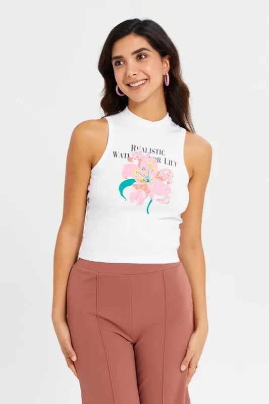 Women White Printed T-Shirt sold by Redtag