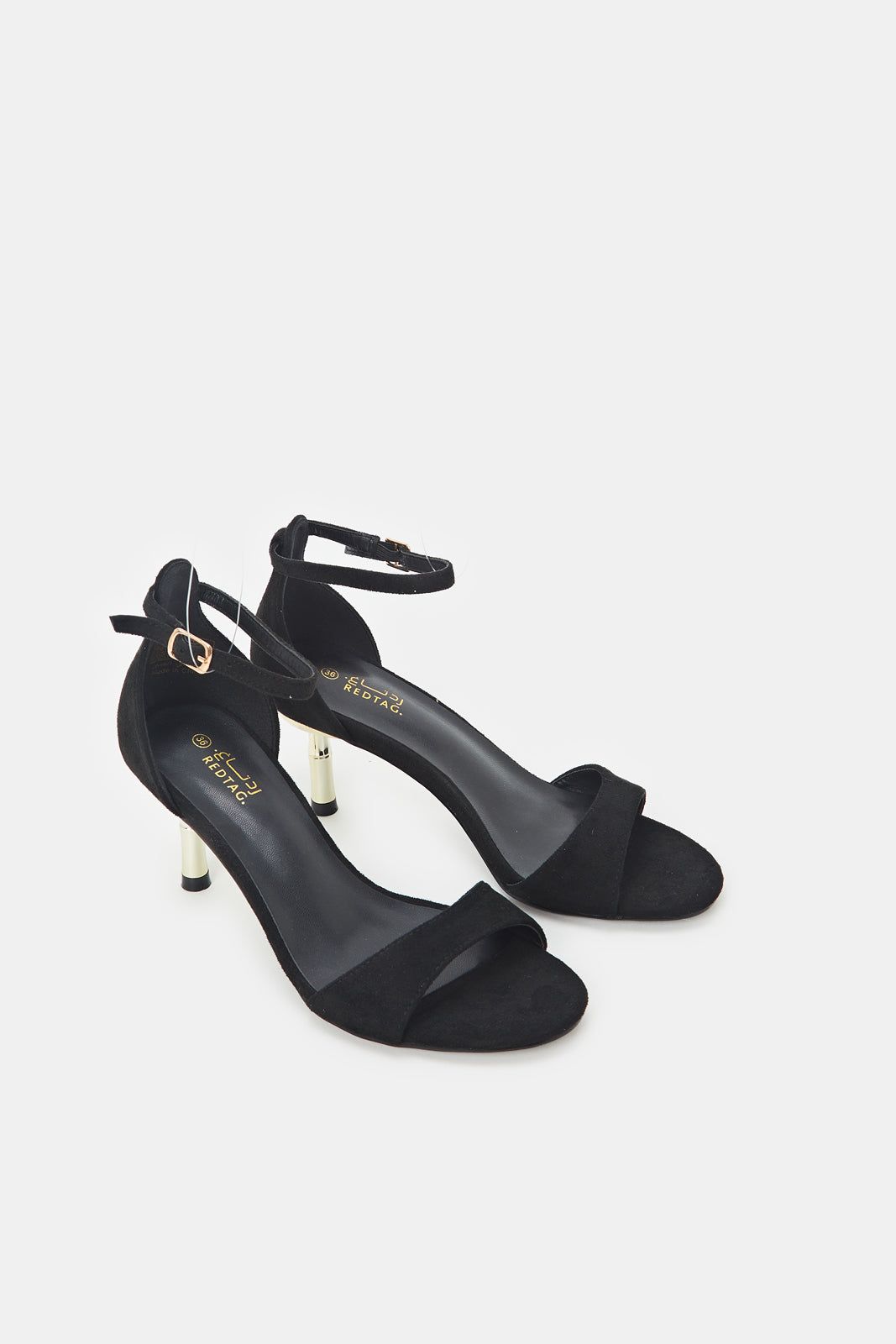 Women Black Sandal With Gold Heel sold by Redtag product image thumbnail 2