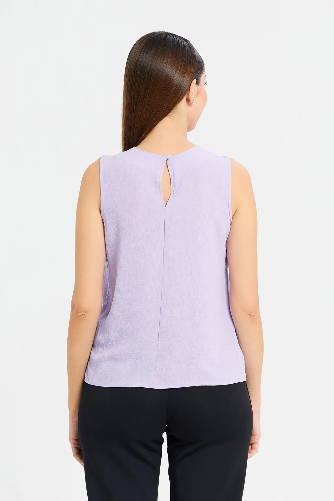 Woman Lilac Sleeveless Blouse sold by Redtag product image thumbnail 3