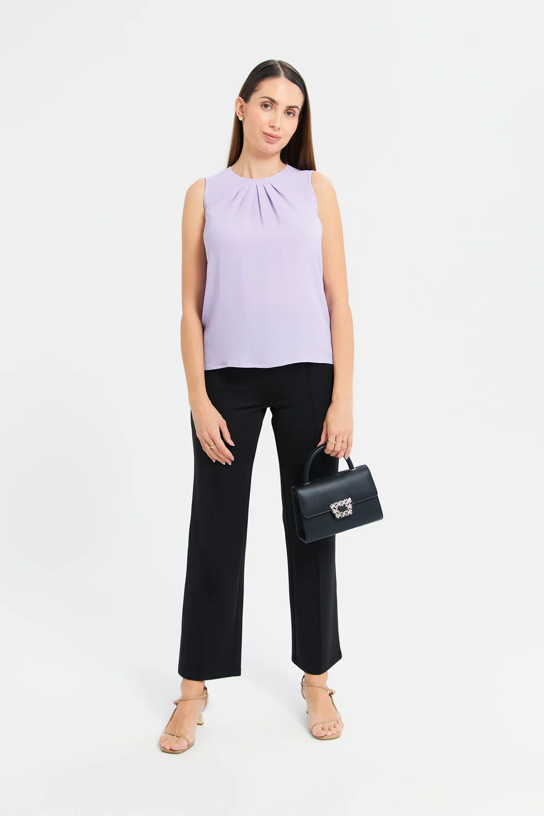 Woman Lilac Sleeveless Blouse sold by Redtag product image thumbnail 2