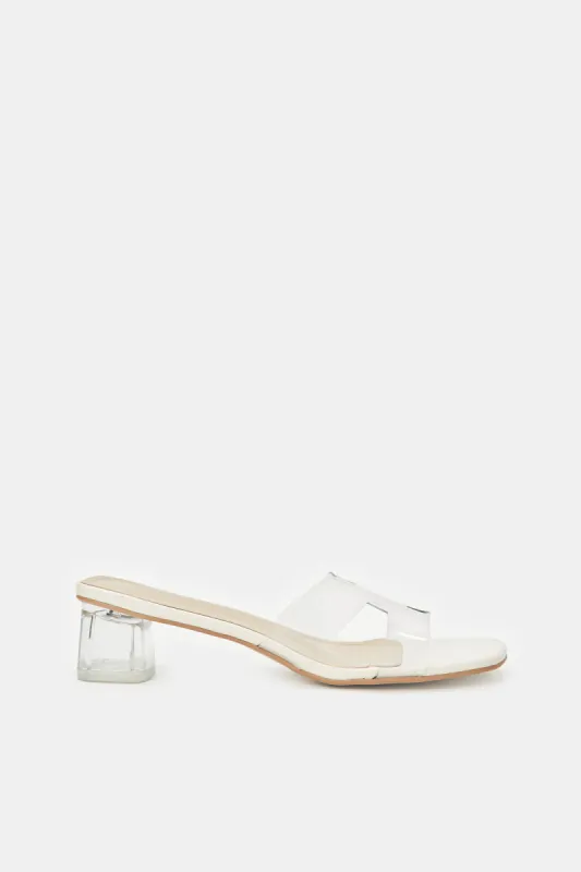 Women Clear Patent H Upper Mule sold by Redtag