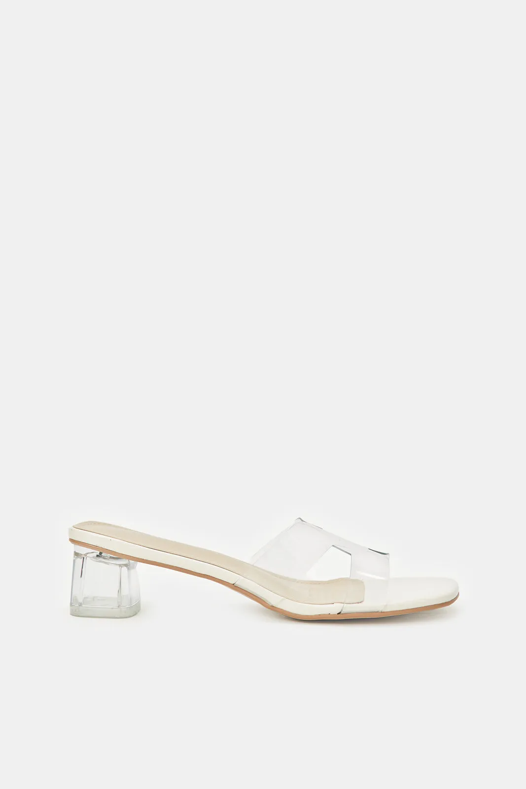 Women Clear Patent H Upper Mule sold by Redtag