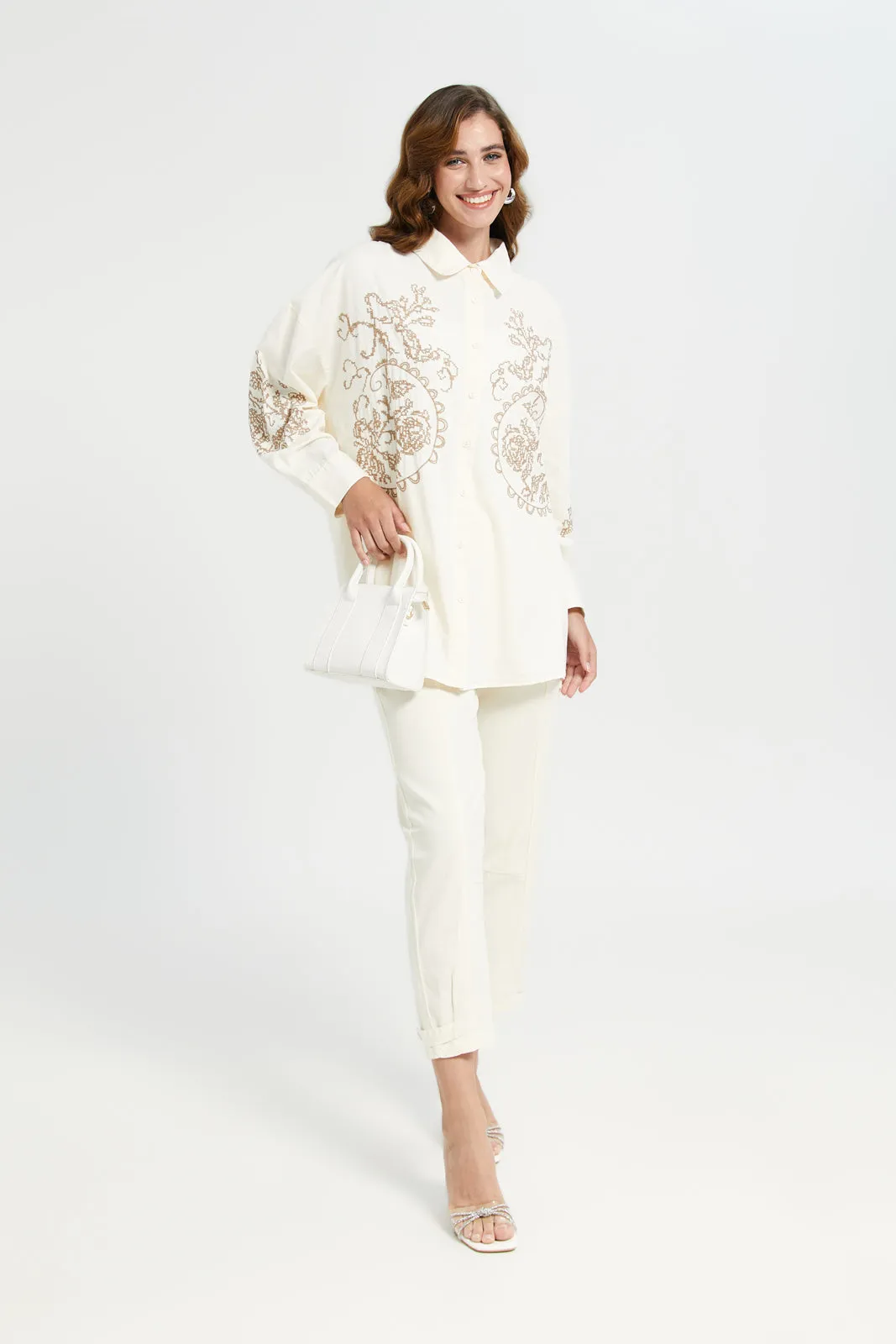 Women Beige Relax Trouser sold by Redtag product image thumbnail 2