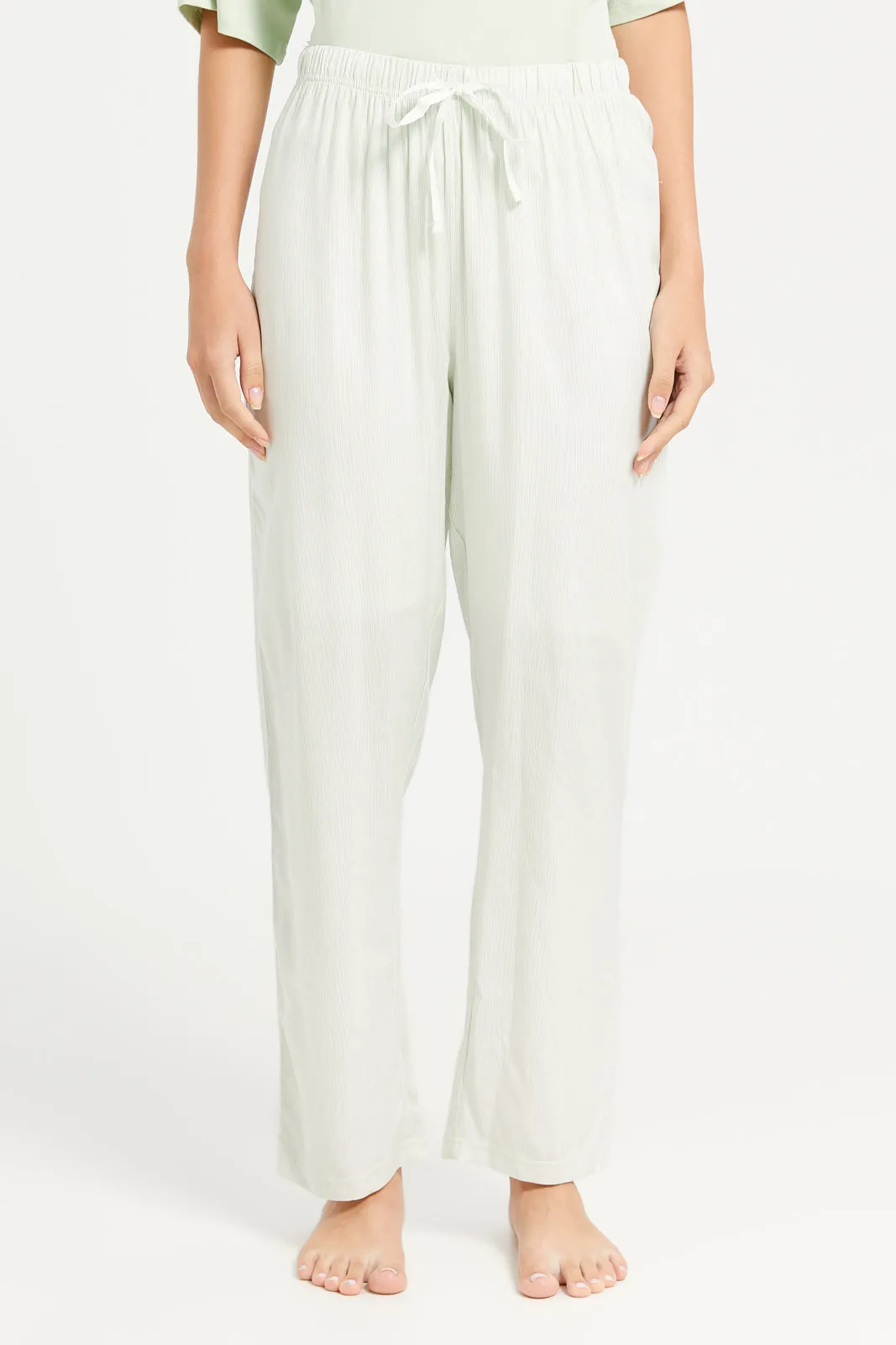 Women Green Drop Shoulder Fashion Pyjama Set (2 Piece) sold by Redtag product image thumbnail 3