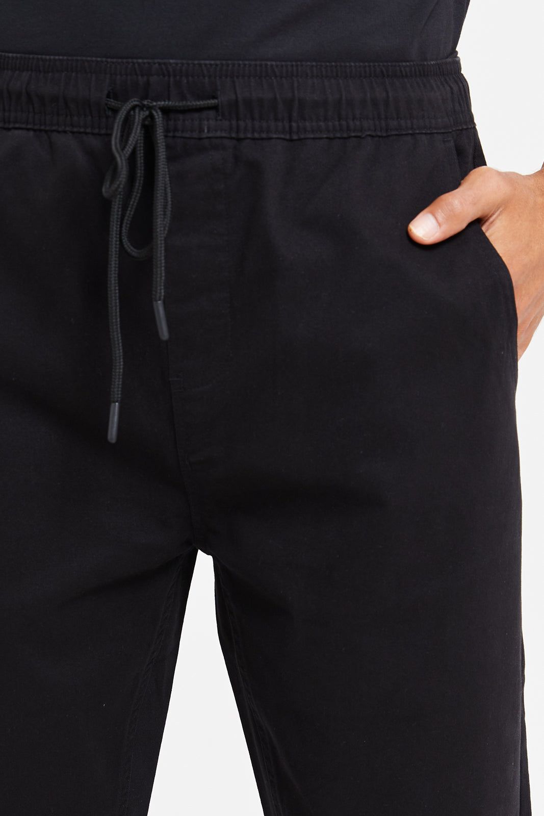 Men Black Twill Joggers sold by Redtag product image thumbnail 4