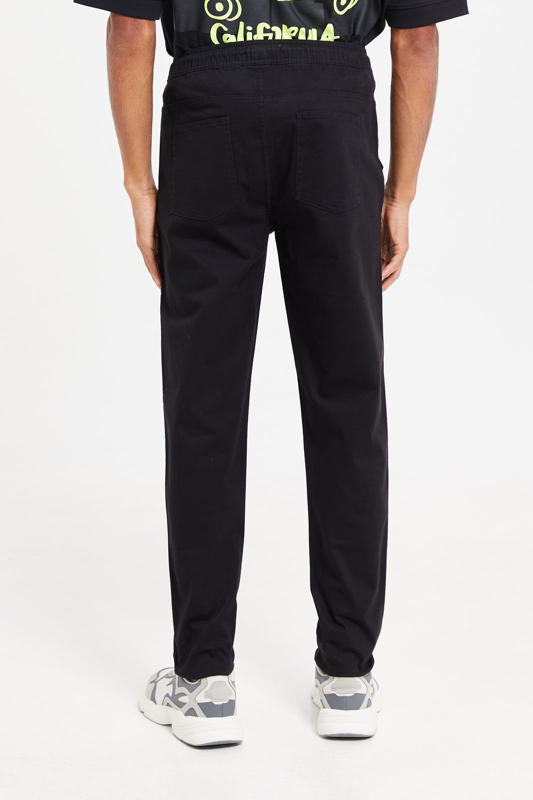 Men Black Twill Joggers sold by Redtag product image thumbnail 3