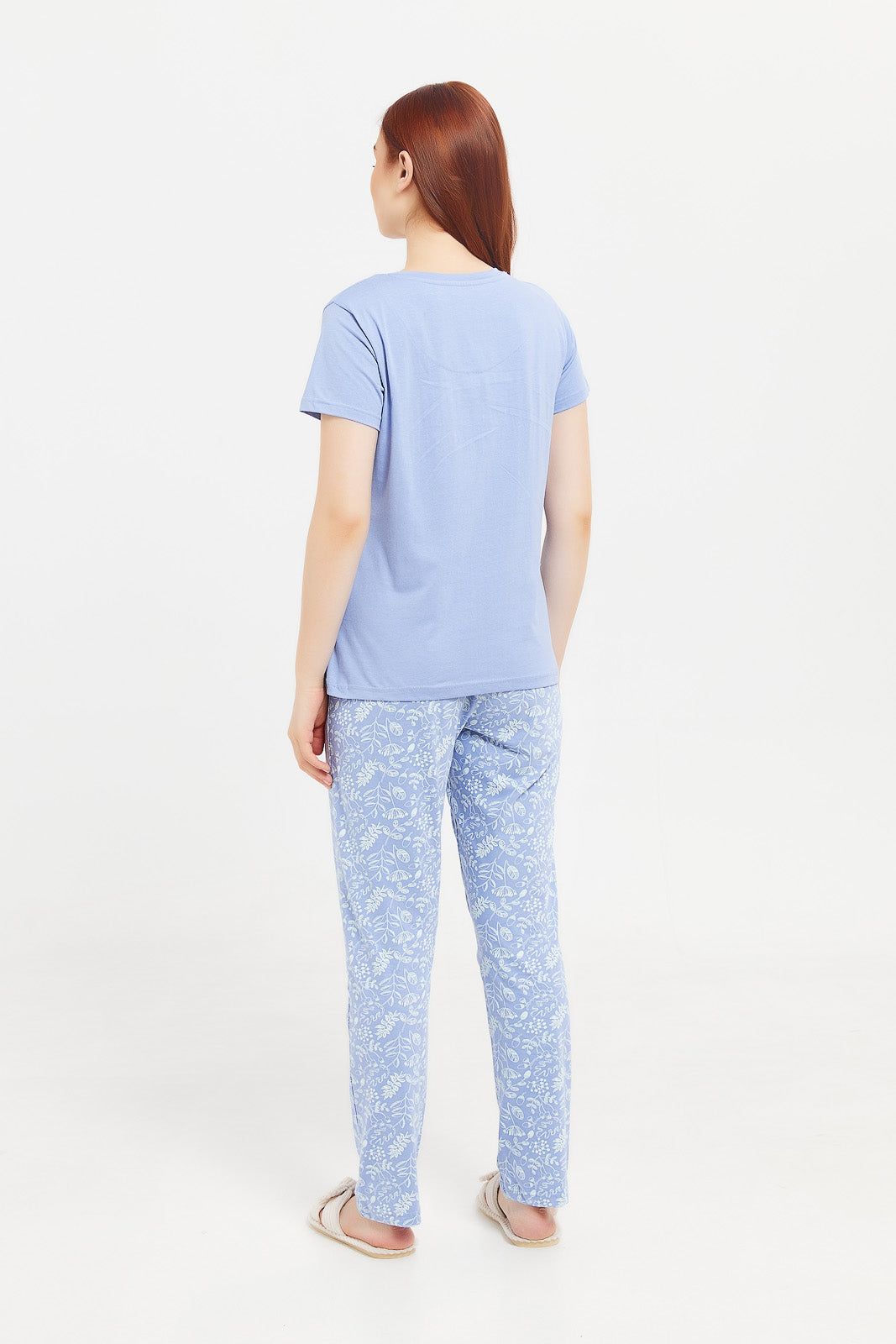 Women Blue Printed Pajama Set (2 Piece) sold by Redtag product image thumbnail 4