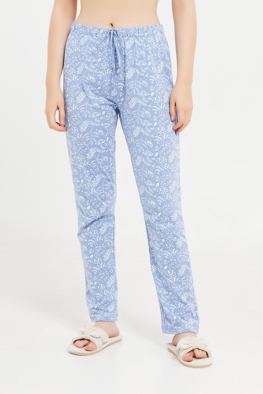 Women Blue Printed Pajama Set (2 Piece) sold by Redtag product image thumbnail 3