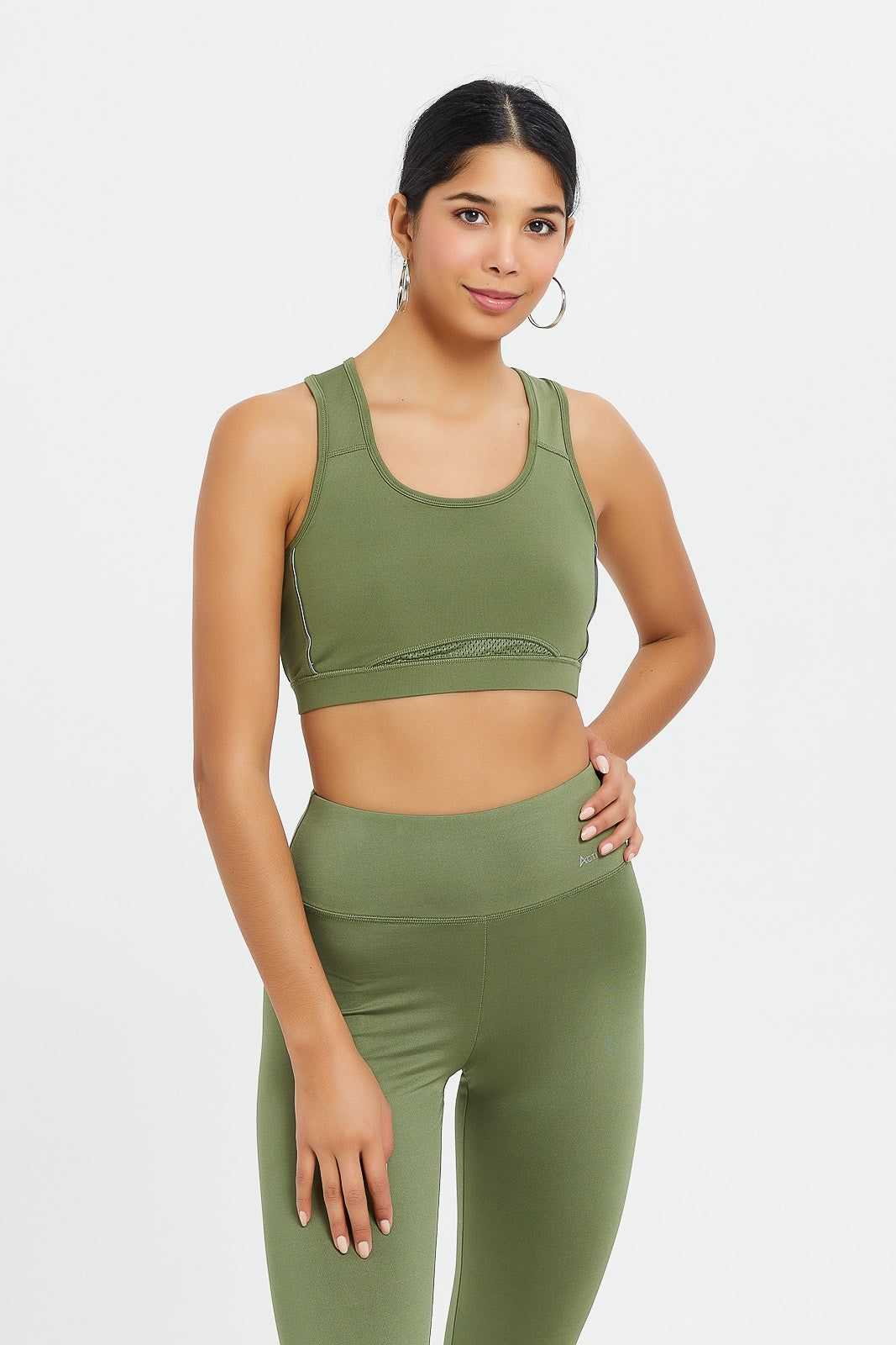 Women Olive Sports Bra sold by Redtag