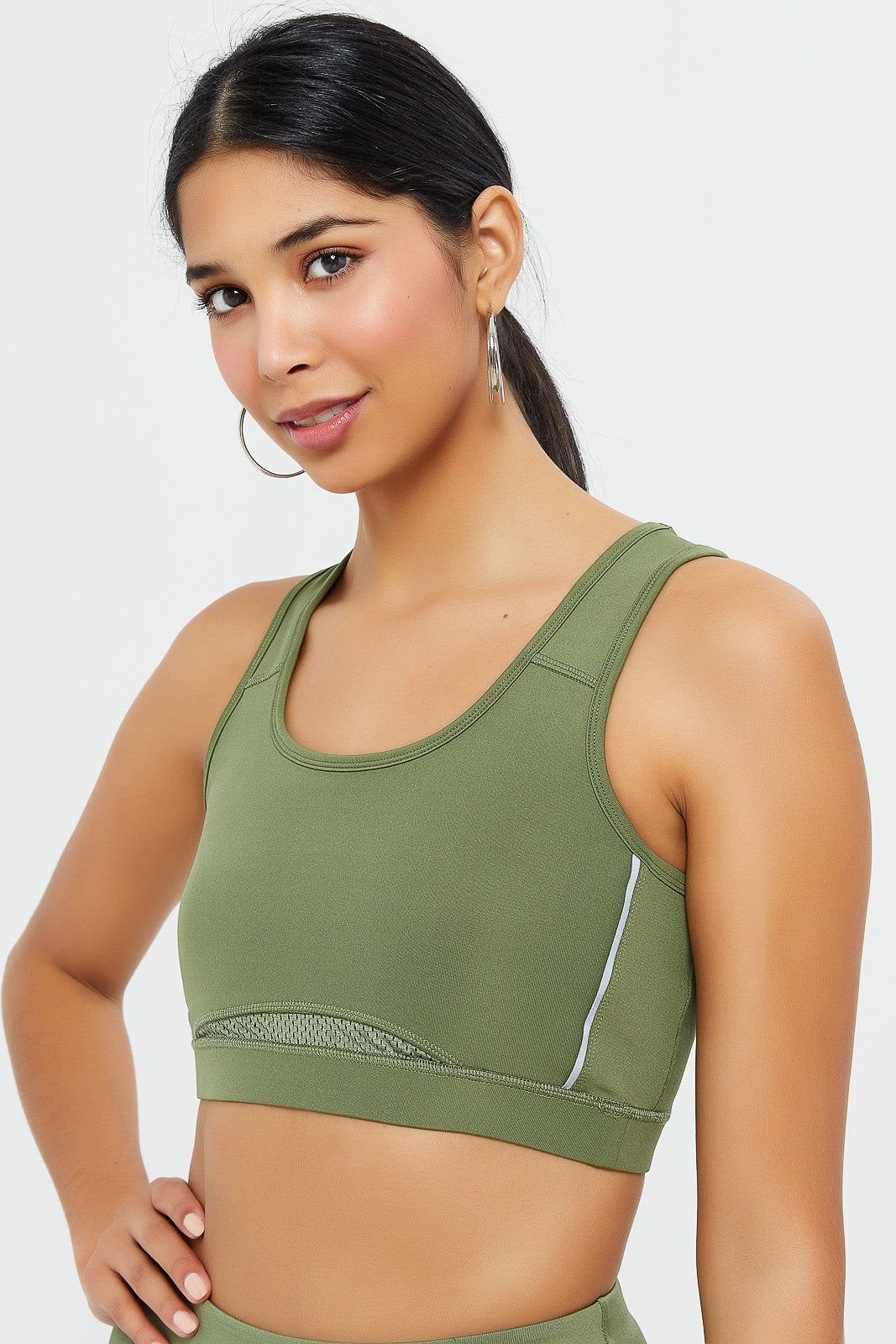Women Olive Sports Bra sold by Redtag product image thumbnail 4