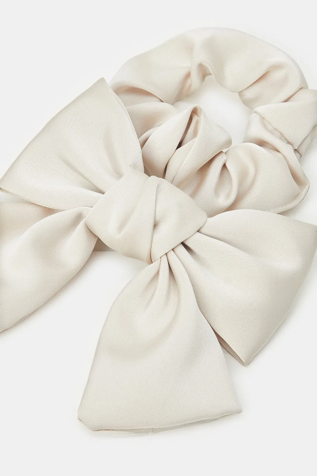 Women Cream Plain Scrunchy Set (2 Piece) sold by Redtag product image thumbnail 3