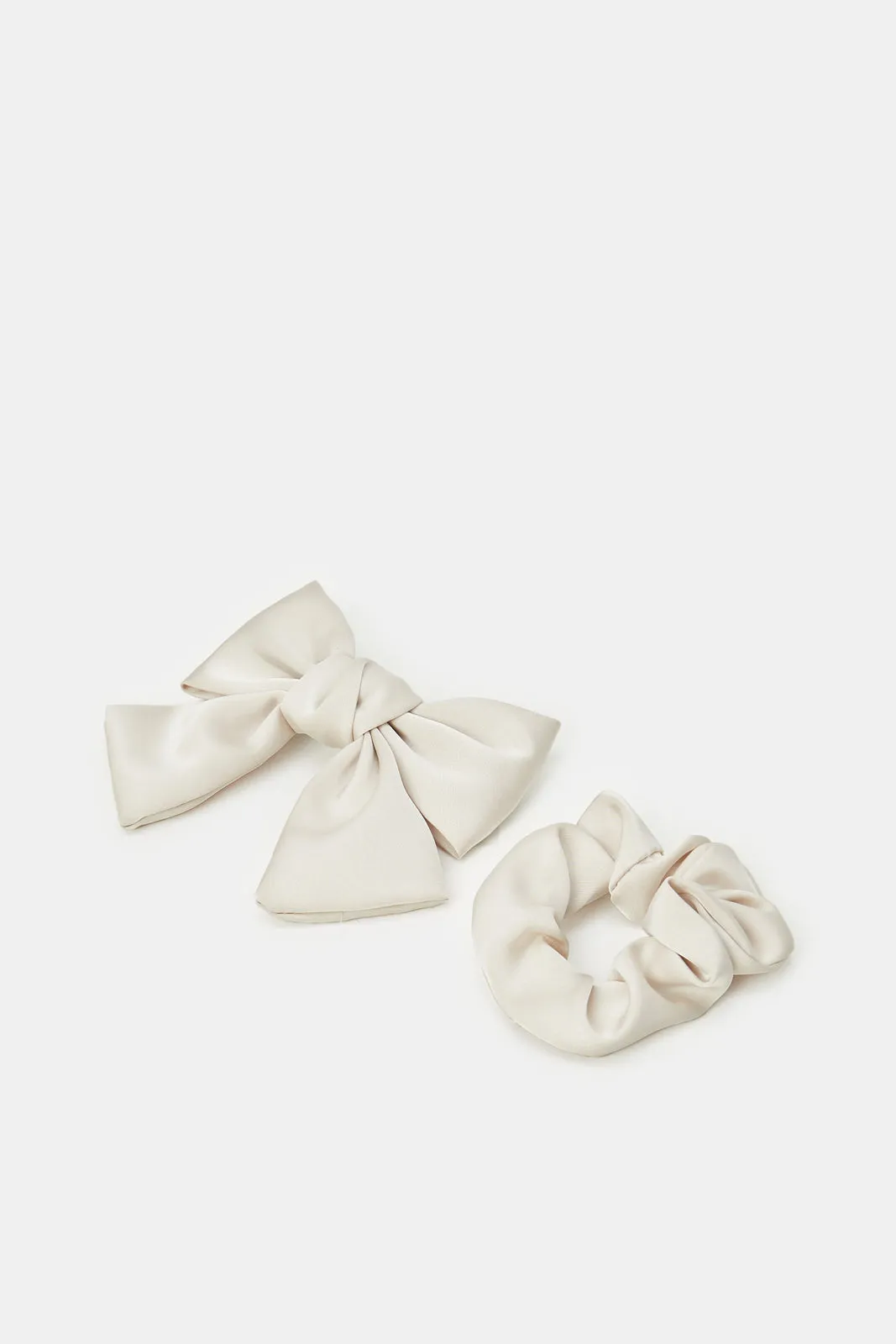 Women Cream Plain Scrunchy Set (2 Piece) sold by Redtag product image thumbnail 2