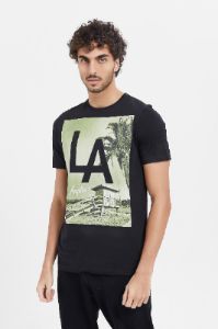 Men Black Graphic T-Shirt sold by Redtag