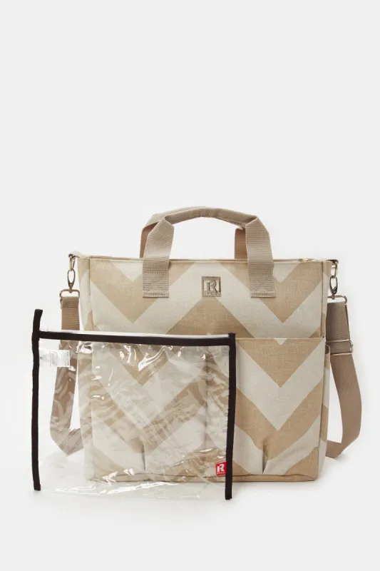 Beige Printed Ryco Sorrento Nursery Bag sold by Redtag