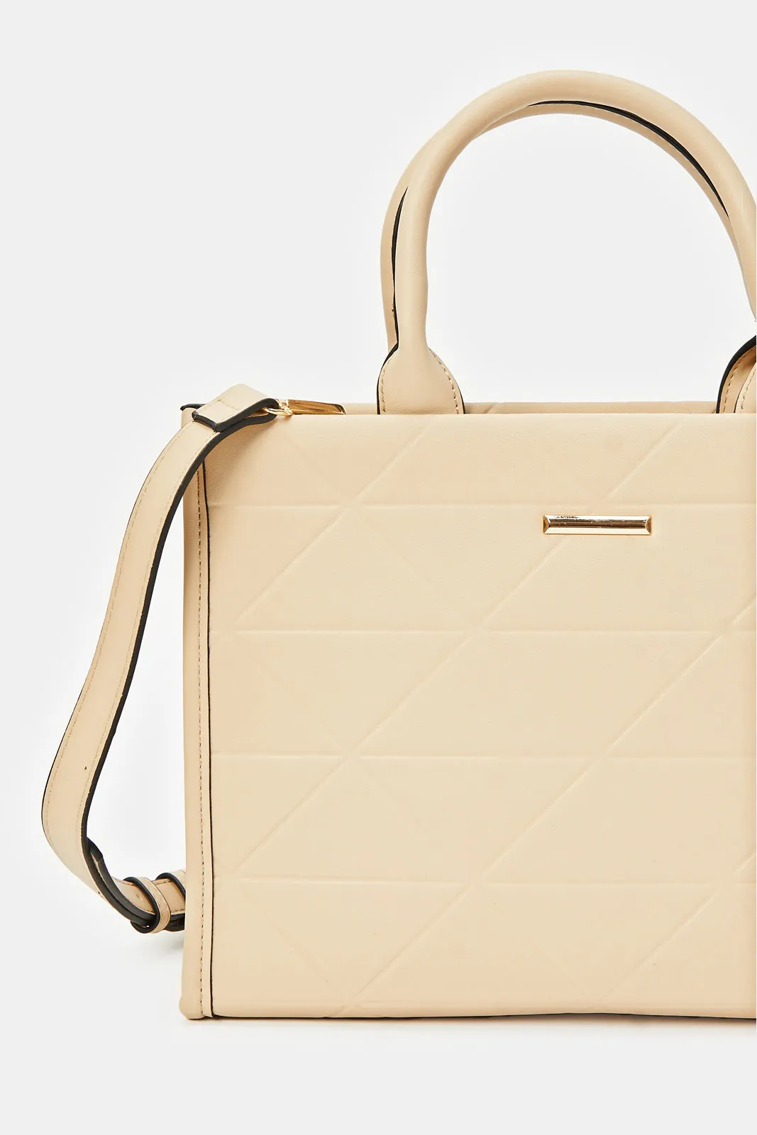 Women Beige Tote Bag sold by Redtag product image thumbnail 3