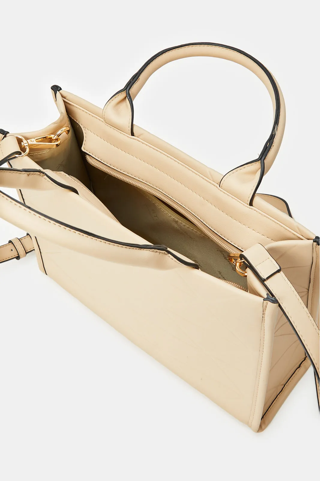 Women Beige Tote Bag sold by Redtag product image thumbnail 4