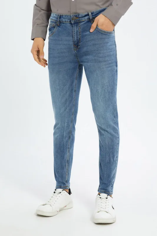 Blue 5-Pocket Skinny Fit Jeans sold by Redtag