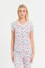 Women White Printed Pyjama Set (2 Piece) sold by Redtag