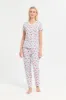 Women White Printed Pyjama Set (2 Piece) sold by Redtag