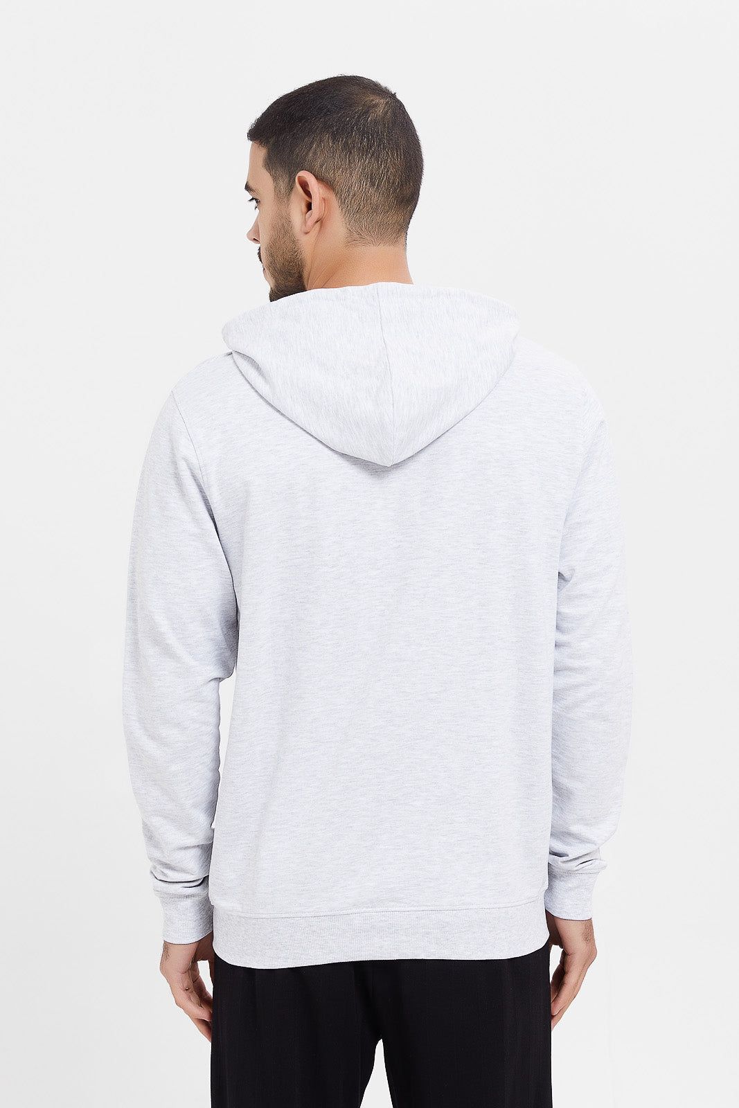 Men Ecru Zip Hooded Sweatshirt sold by Redtag product image thumbnail 3