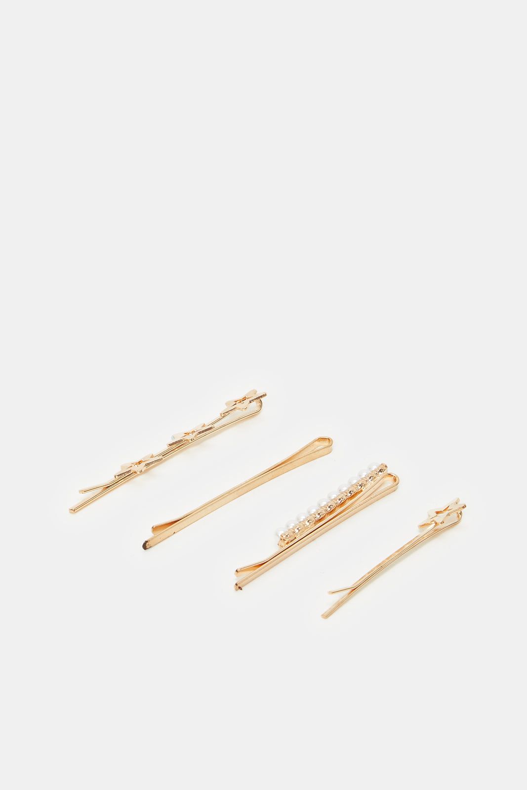 Women Gold Embellished Hair Clip Set (4 Piece) sold by Redtag product image thumbnail 2