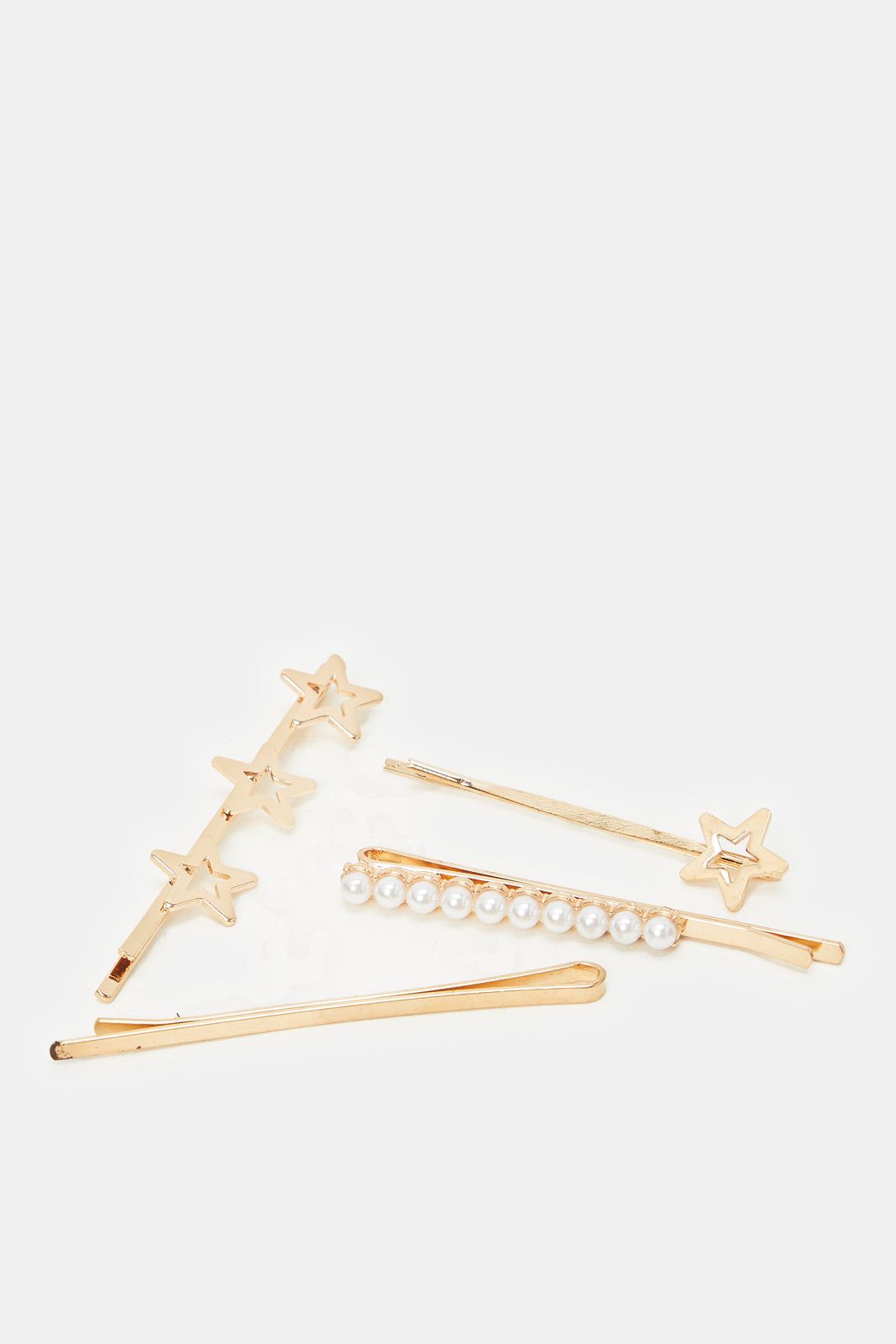 Women Gold Embellished Hair Clip Set (4 Piece) sold by Redtag product image thumbnail 3