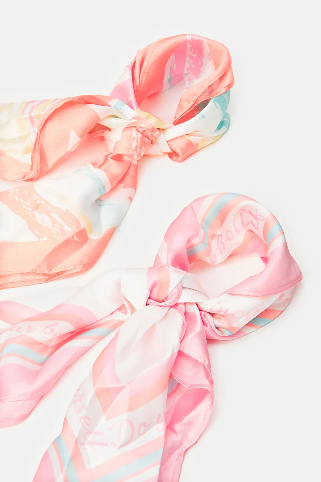 Women Pink Neckerchiefs Set (Pack of 2) sold by Redtag product image thumbnail 2