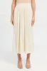 Women Beige Crinkled Pleated Skirt sold by Redtag