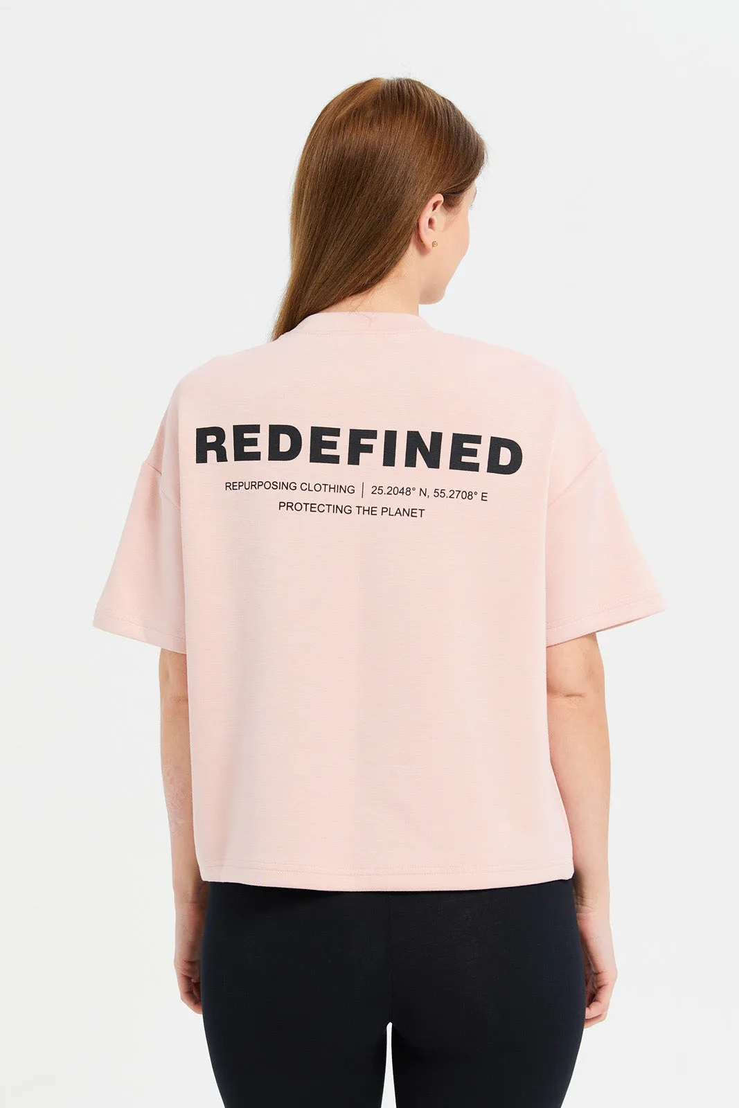 Woman Pink Active Redefined T-Shirt sold by Redtag product image thumbnail 3