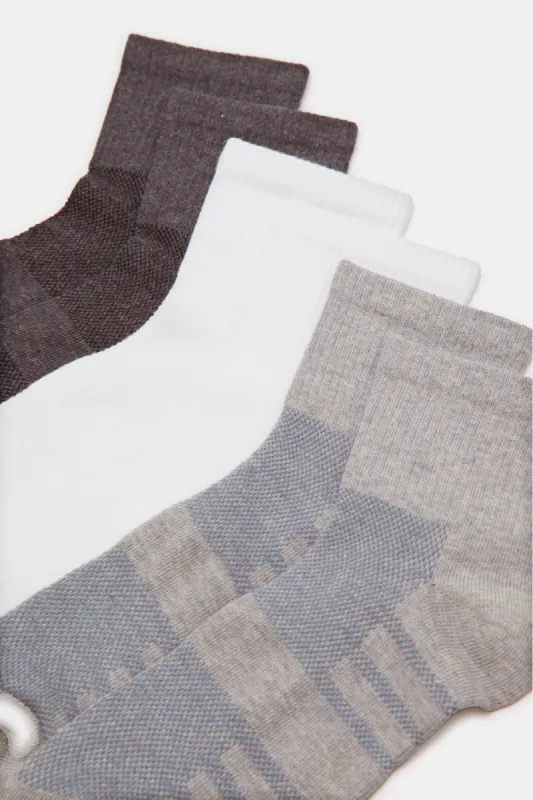 Men Assorted Ankle Socks (3 Pairs) sold by Redtag