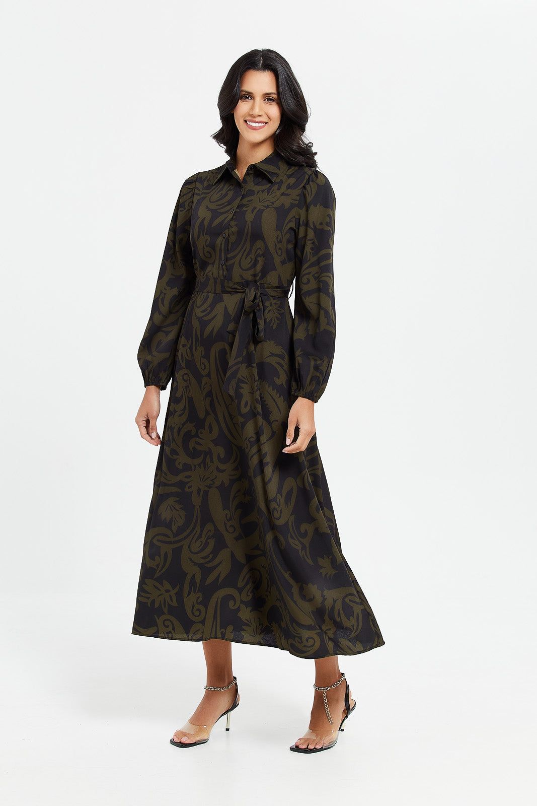 Women Assorted Printed Collared Maxi Dress sold by Redtag