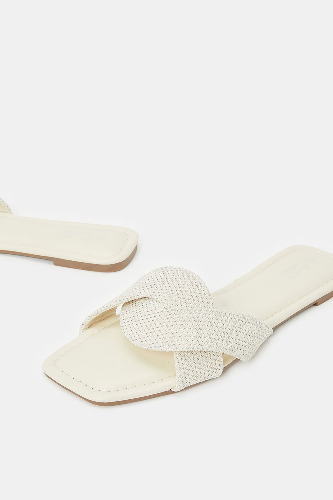 Women Beige Strappy Fabric Mule sold by Redtag product image thumbnail 3