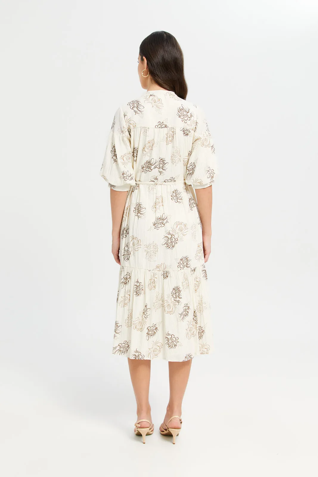 Women Ivory Printed Dress sold by Redtag product image thumbnail 3
