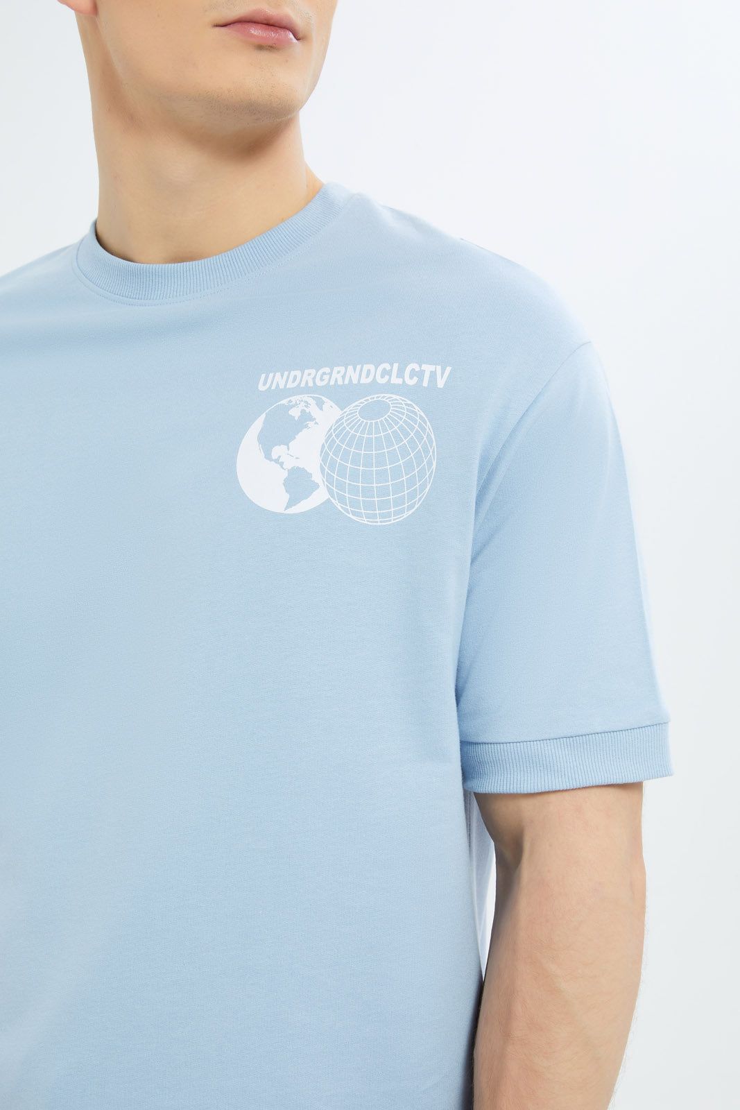 Men Blue Printed Lounge T-Shirt sold by Redtag product image thumbnail 4