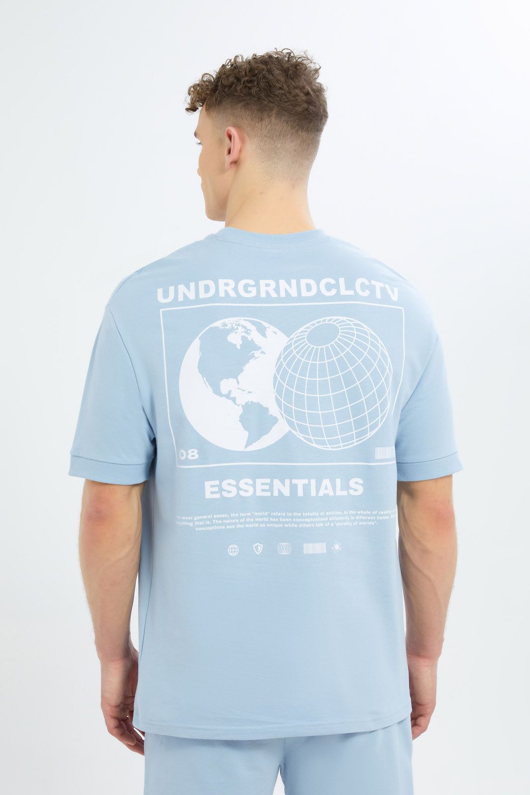 Men Blue Printed Lounge T-Shirt sold by Redtag product image thumbnail 3