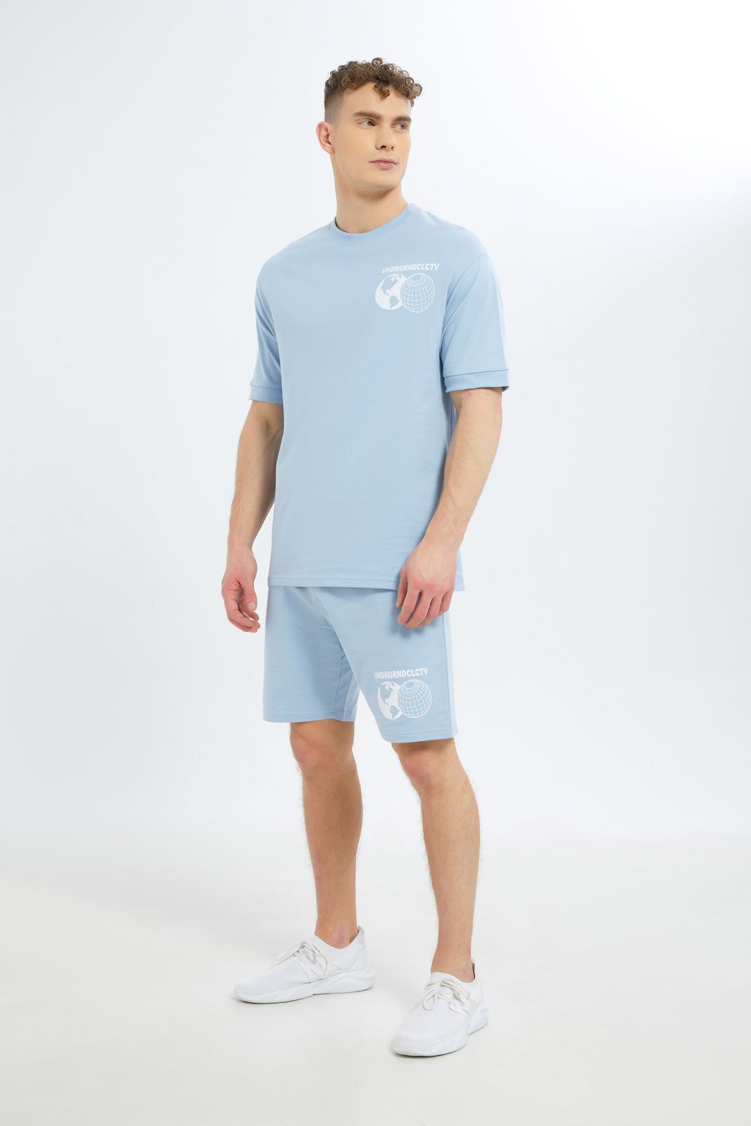 Men Blue Printed Lounge T-Shirt sold by Redtag product image thumbnail 2