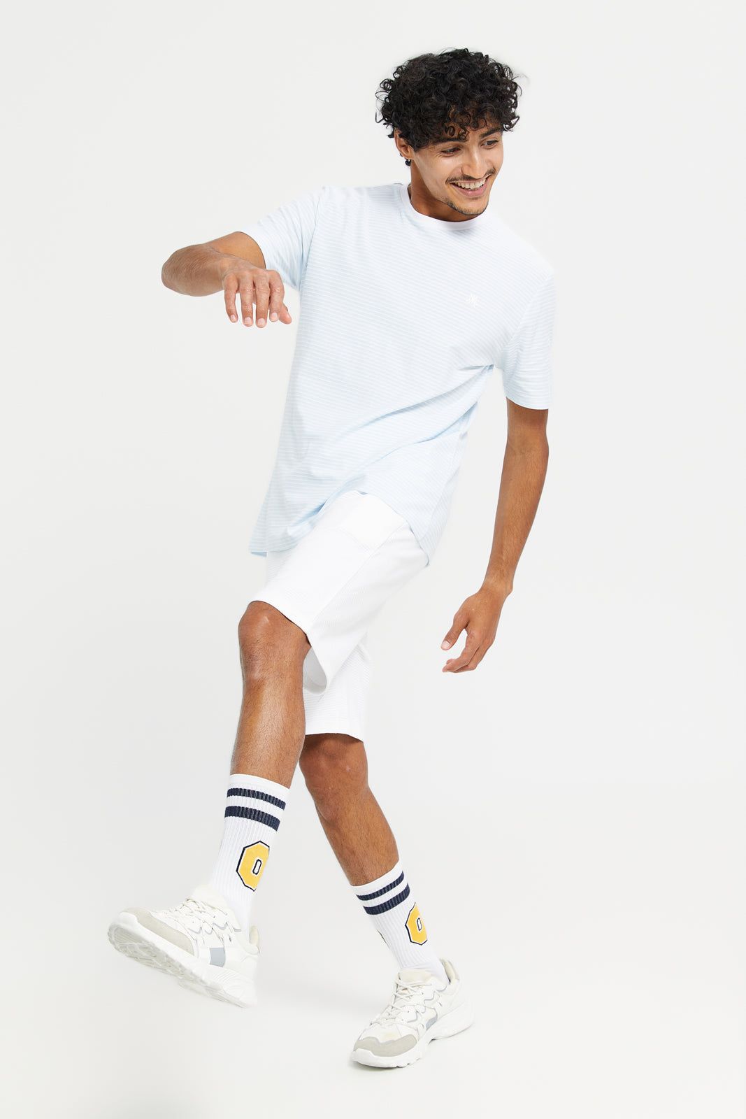 Men Blue Jacquard T-Shirt sold by Redtag product image thumbnail 2