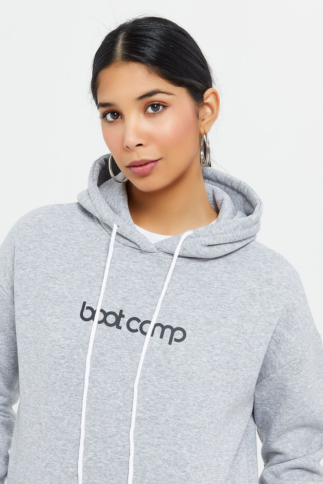 Women Grey Oversized Sweatshirt With Kangaroo Pockets sold by Redtag product image thumbnail 4