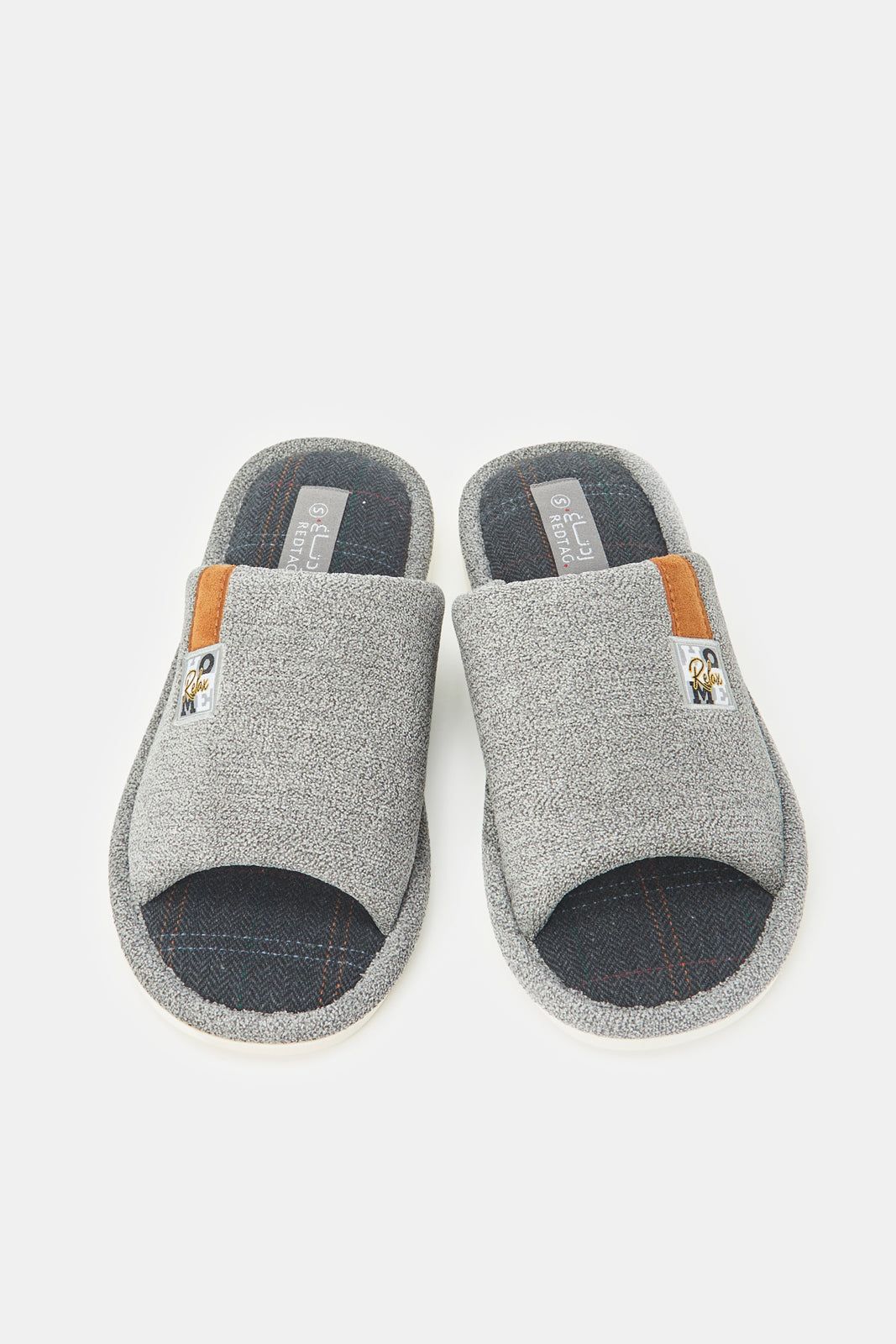 Men Grey Plain Slippers sold by Redtag product image thumbnail 2