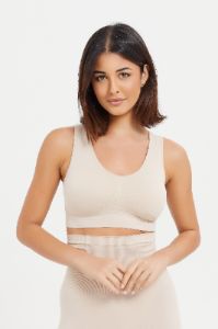 Women Black And Nude Seamless Bra Set (Pack of 2) sold by Redtag