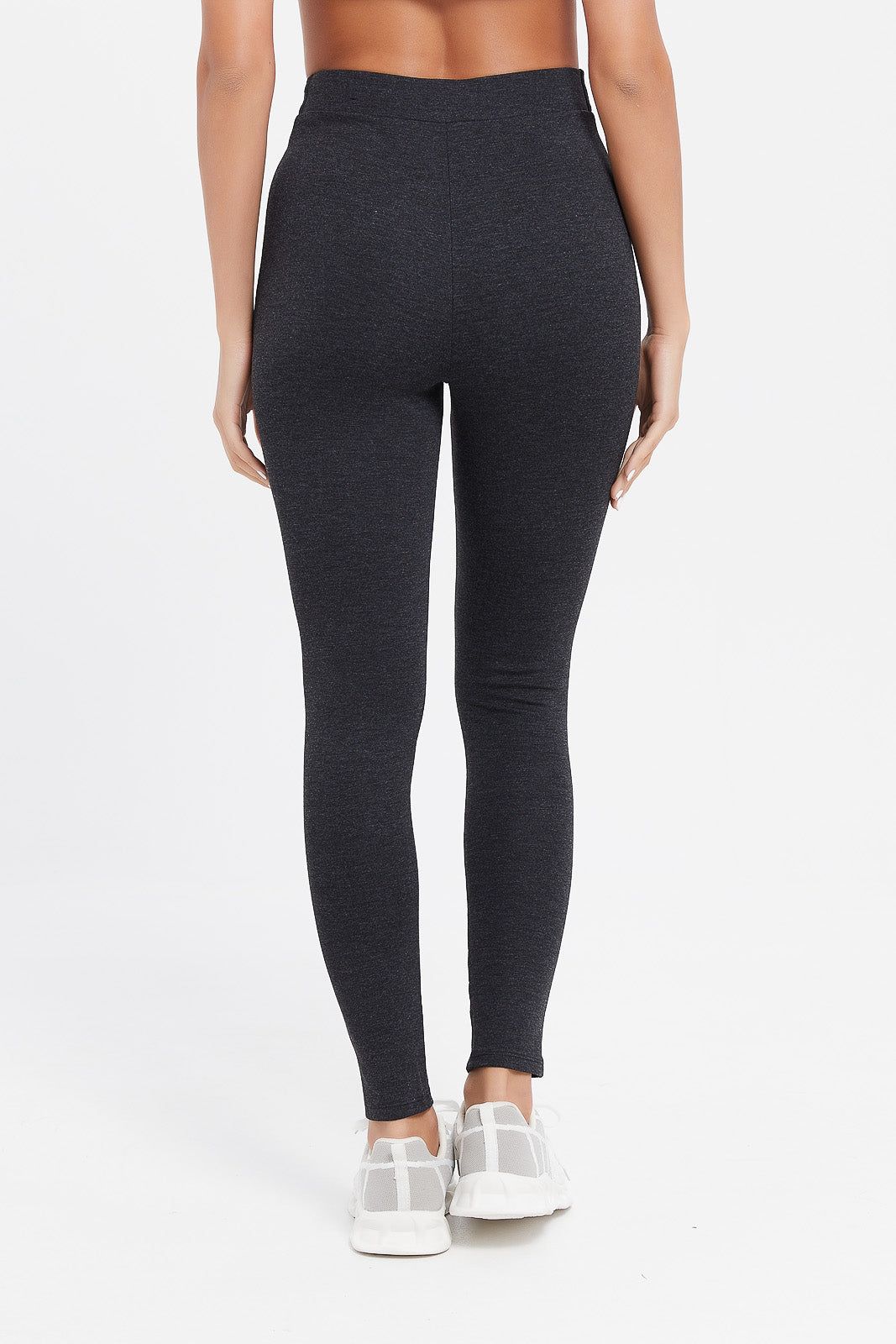 Women Charcoal Leggings With Button sold by Redtag product image thumbnail 3